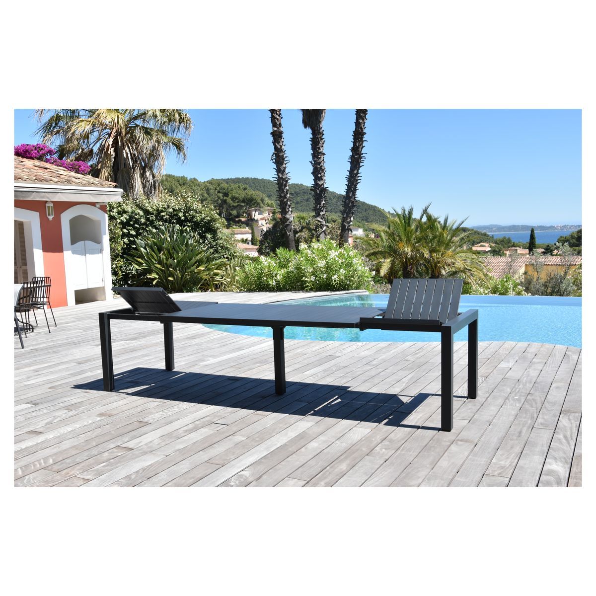 Givex Salon de jardin XXL extensible 200/260/320x100cm PRISMA