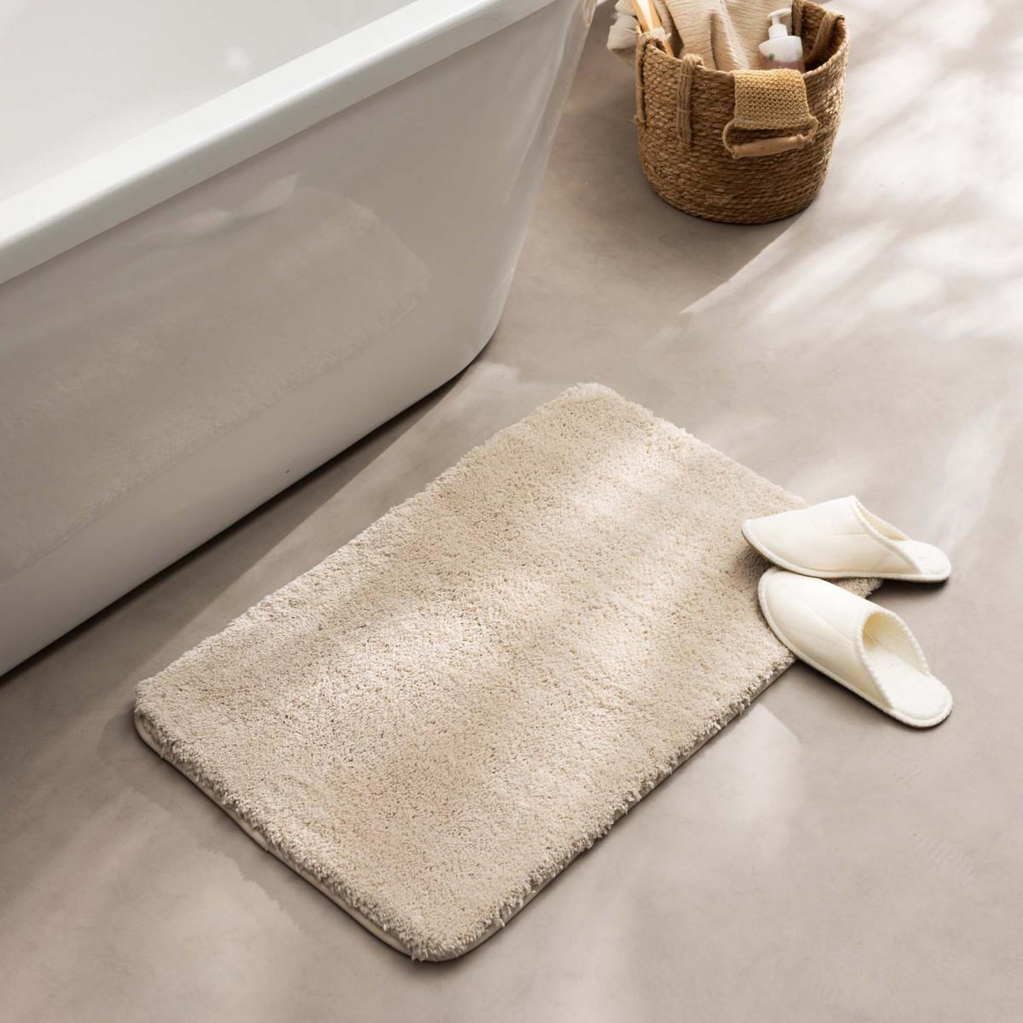Voir la diapositive 5 : Douceur d'Intérieur Tapis de bain en microfibre  mael  50x80cm sable