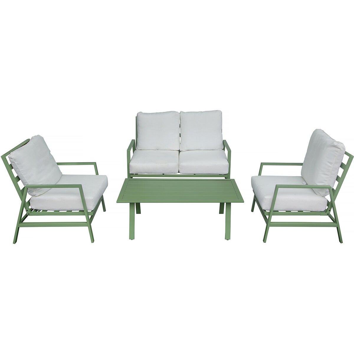 Habitat et Jardin Salon de jardin en métal  Queens  - 4 places - Vert