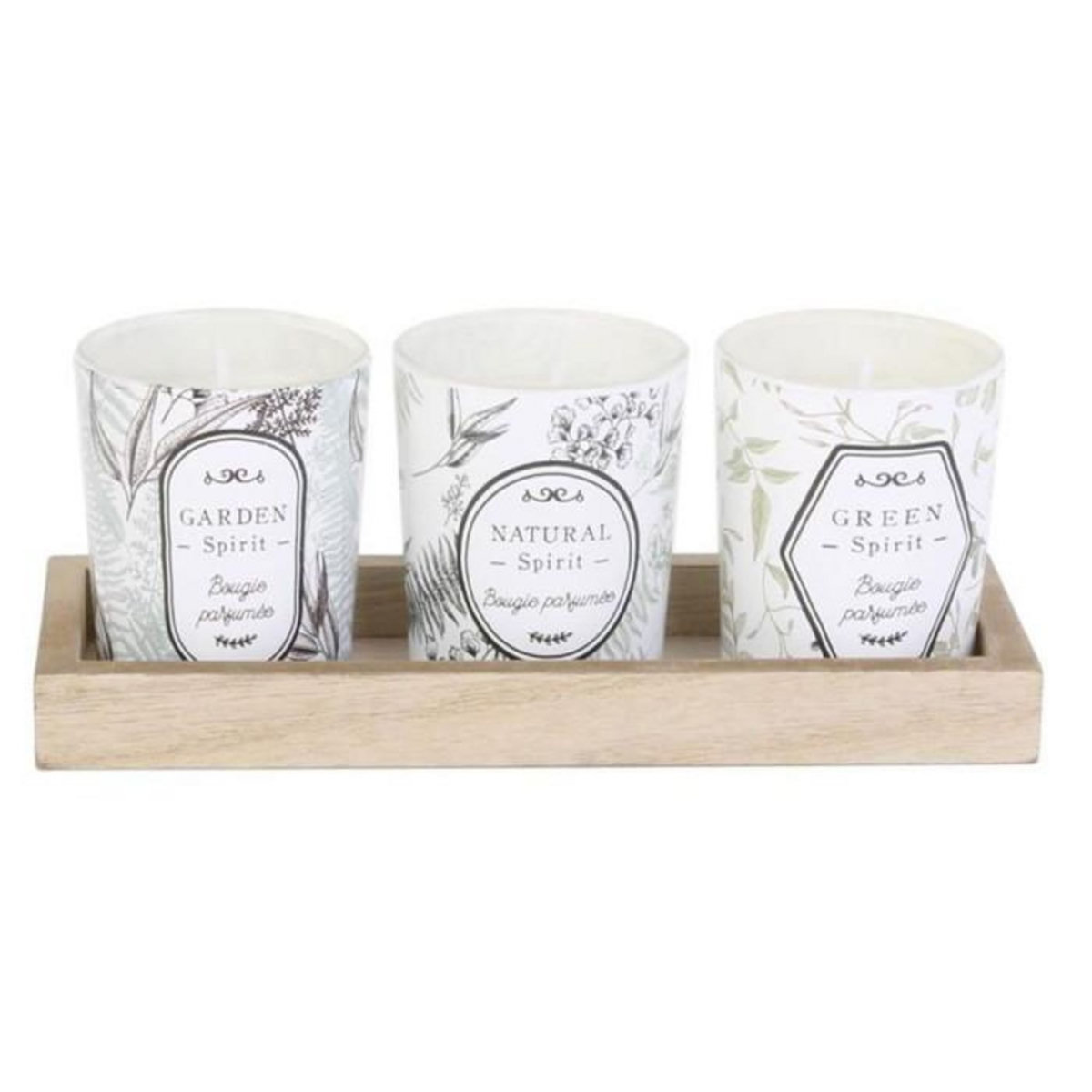 Paris Prix Lot de 3 Bougies Parfumées  Garden  5cm Fleurs de Coton