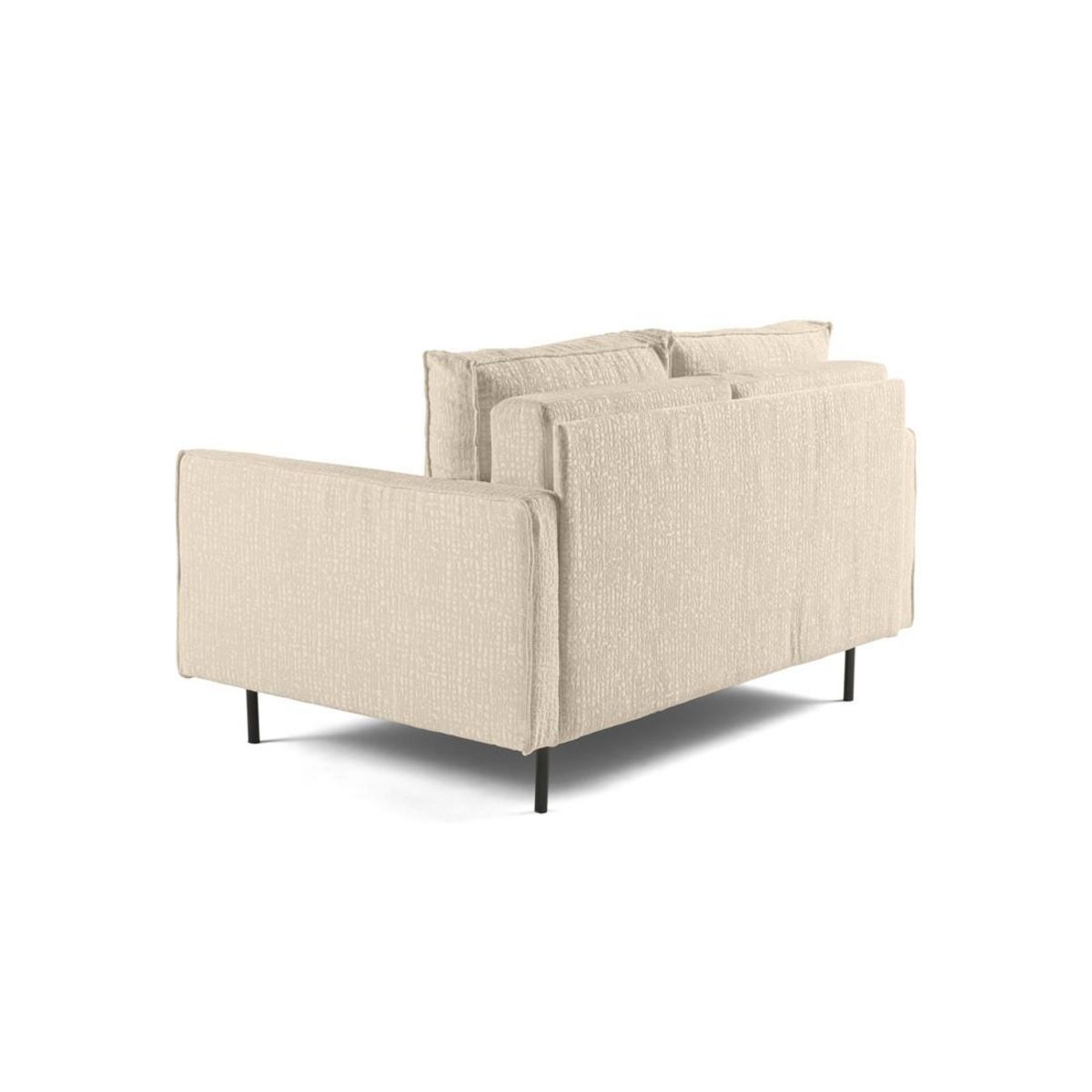 LISA DESIGN Charlie - canapé droit 2 places - en tissu velours relief