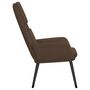 Voir la diapositive 4 : VIDAXL Chaise de relaxation Marron Tissu