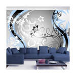 Paris Prix Papier Peint  Art Flowers Blue. Coloris disponibles : Multicolore