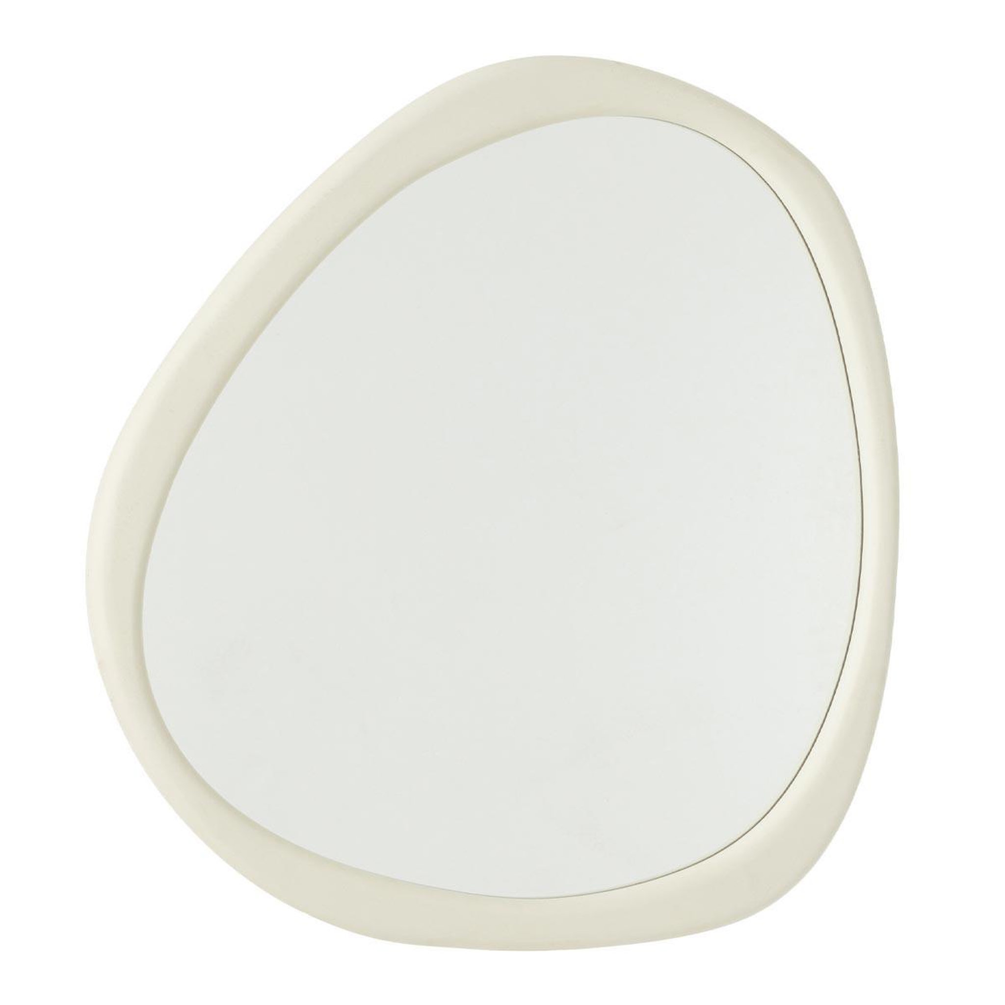 J-LINE Miroir Mural Design  Moderna  80cm Blanc