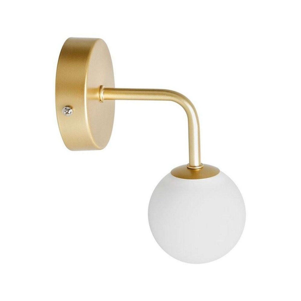 OSTARIA Applique patère 1 abat-jour métal doré et verre