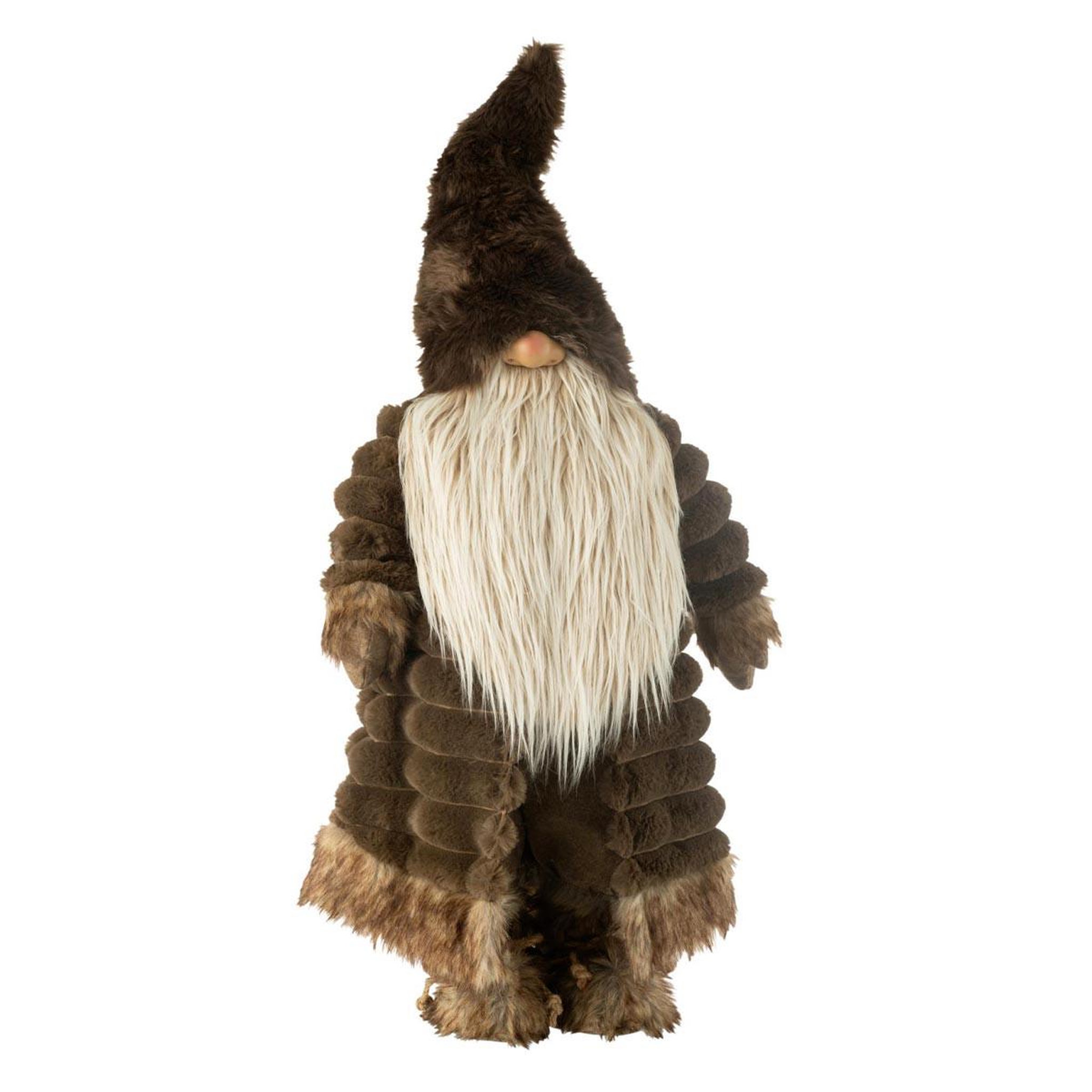 J-LINE Statue déco lutin  forêt  88cm marron