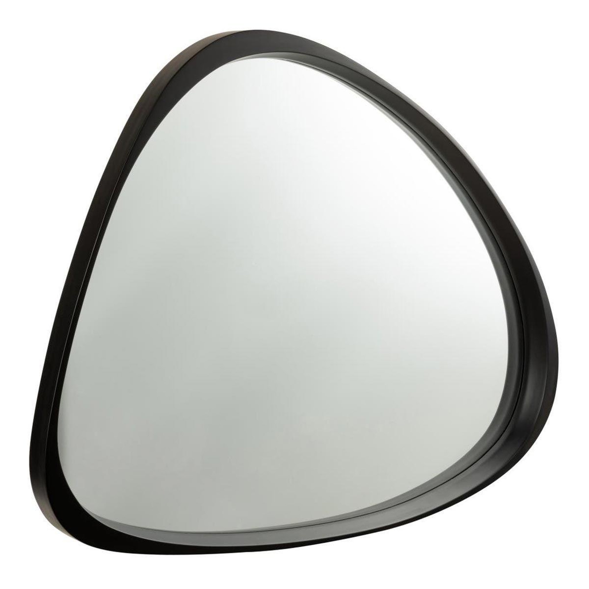 J-LINE Miroir Mural en Verre Design  Giles  99cm Noir