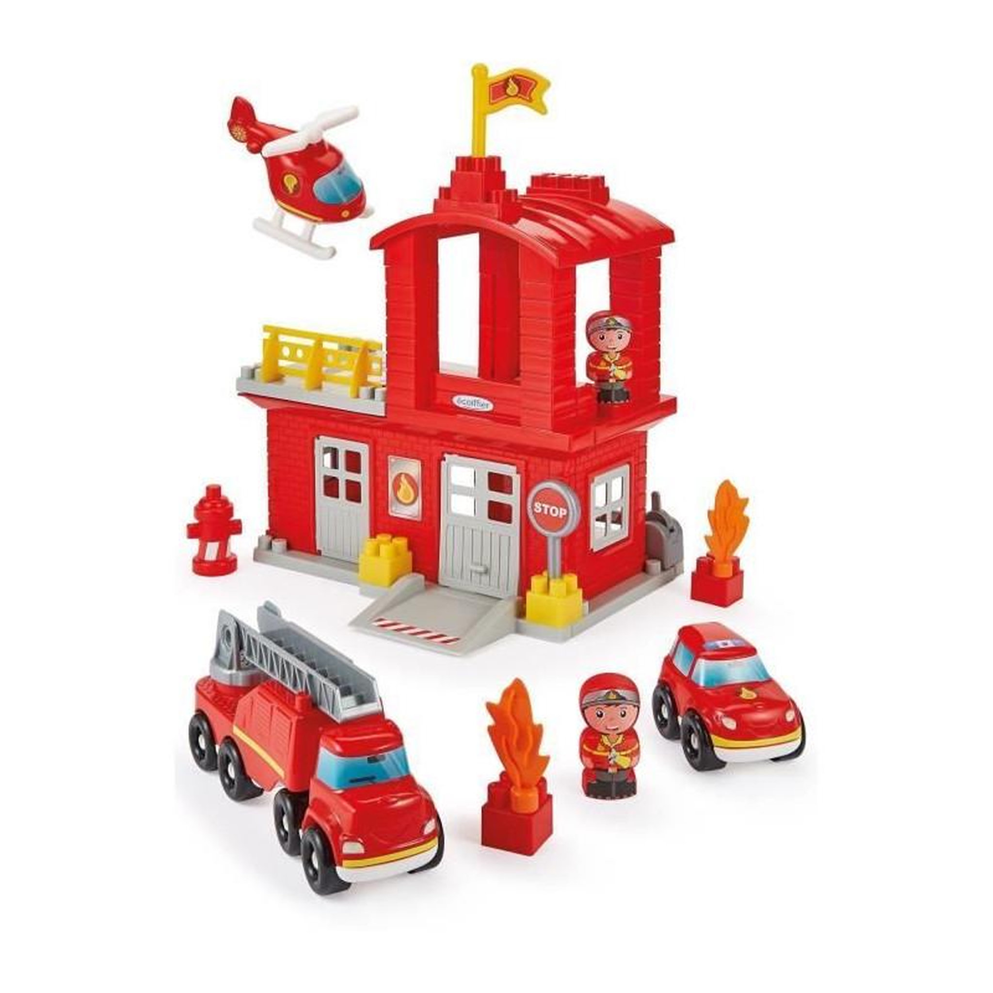 Voir la diapositive 2 : Ecoiffier ECOIFFIER 2980 Abrick - Caserne des pompiers - Au feu les pompiers