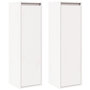 Voir la diapositive 2 : VIDAXL Armoires murales 2 pcs Blanc 30x30x100 cm Bois de pin massif