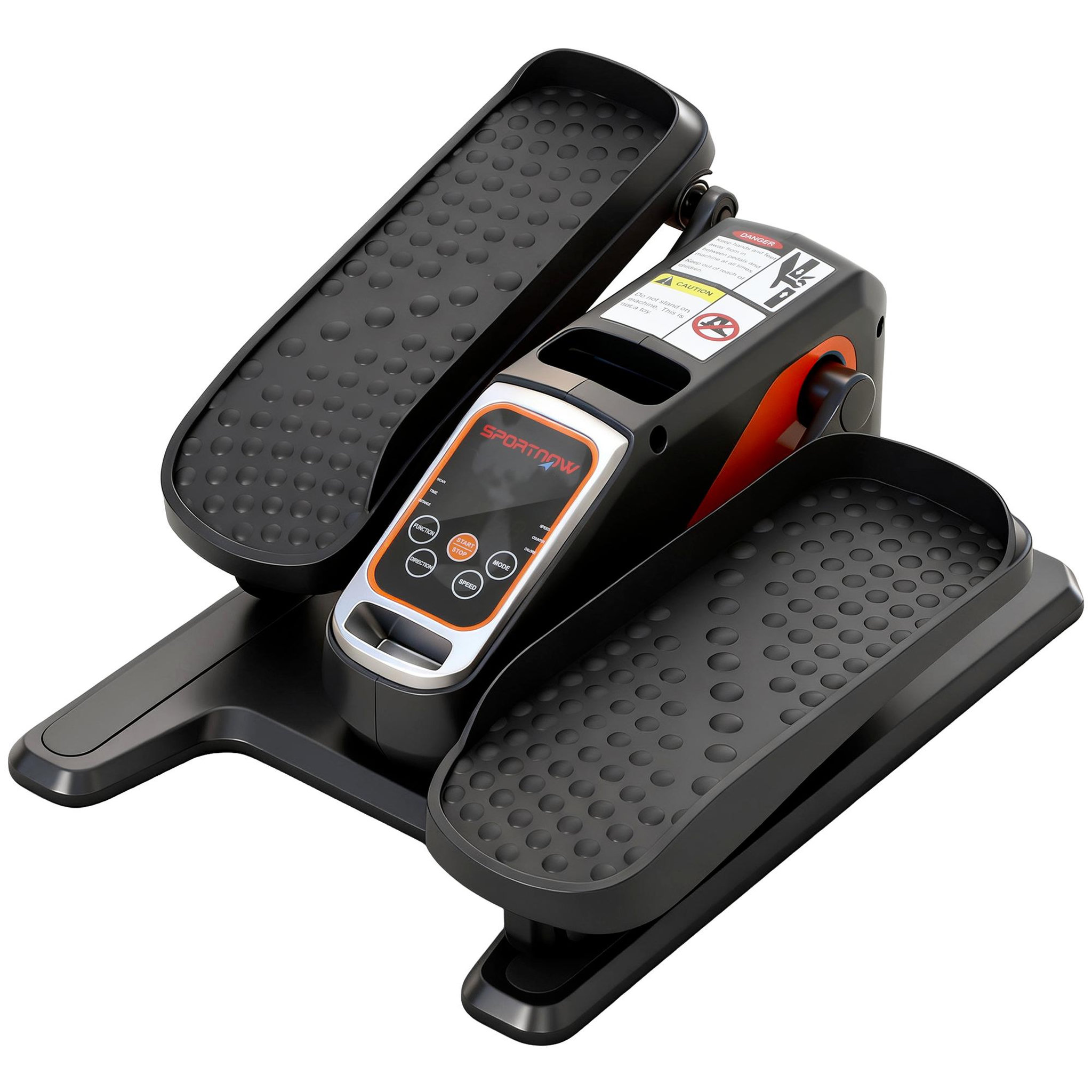 HOMCOM Mini Vélo elliptique 12 vitesses mode manuel & auto 3 programmes télécommande écran LCD