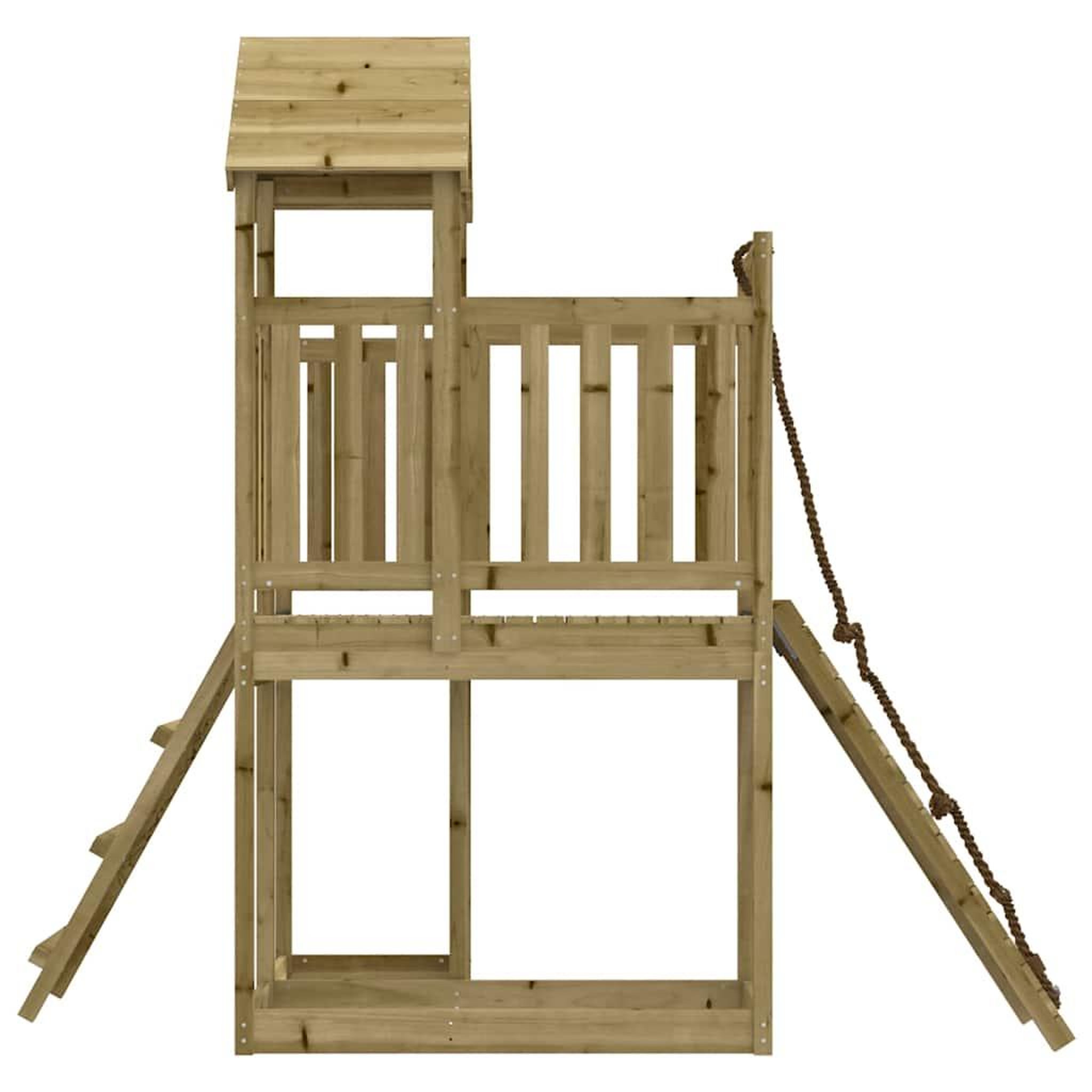 Voir la diapositive 5 : VIDAXL Maisonnette de jeu avec mur d'escalade bois de pin impregne