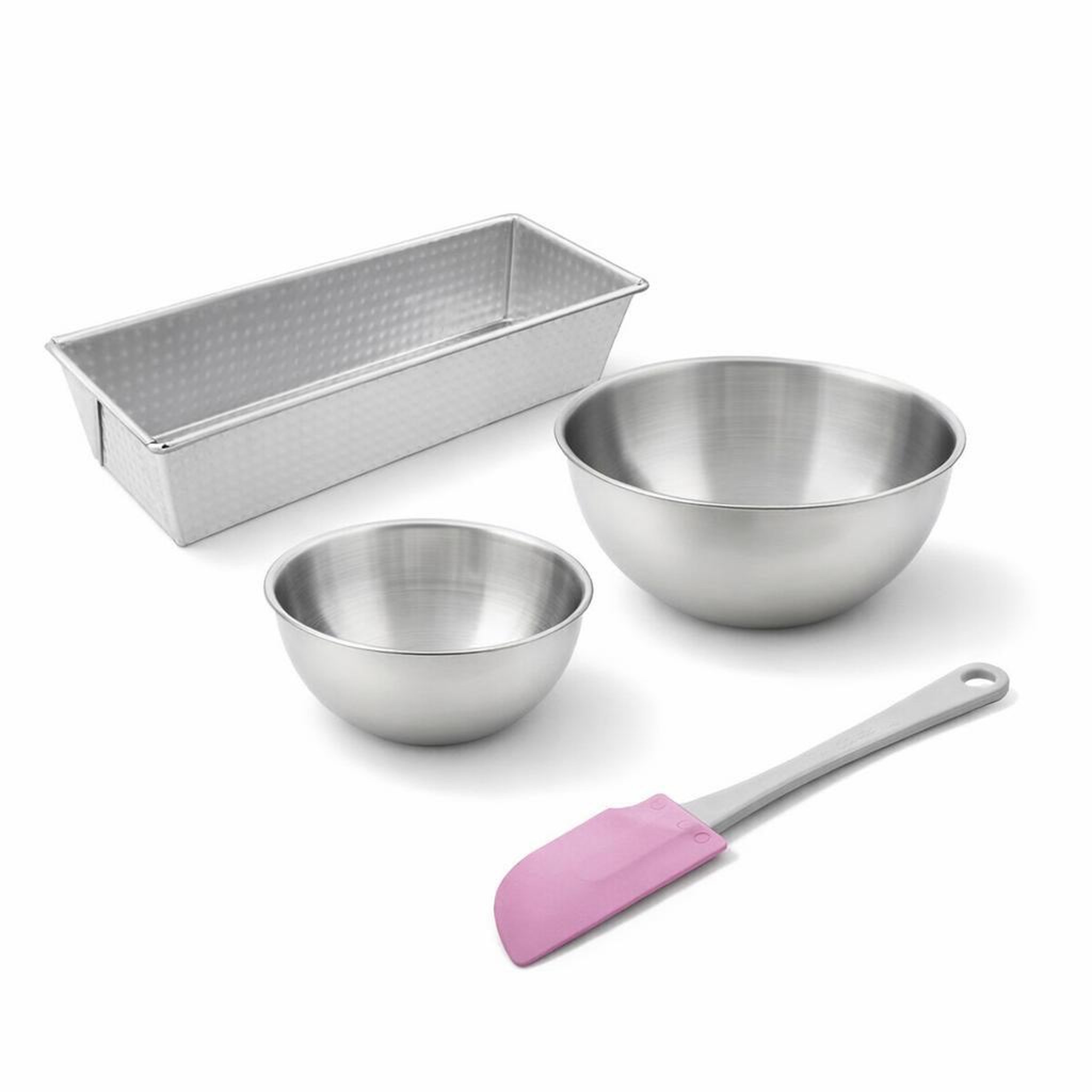 ZENKER Set de 4 ustensiles de pâtisserie moule à gâteaux bol et spatule zenker silver