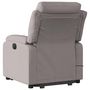 Voir la diapositive 4 : VIDAXL Fauteuil inclinable de massage electrique Taupe Tissu