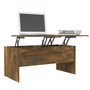 Voir la diapositive 4 : VIDAXL Table basse Chene fume 102x50,5x46,5 cm Bois d'ingenierie