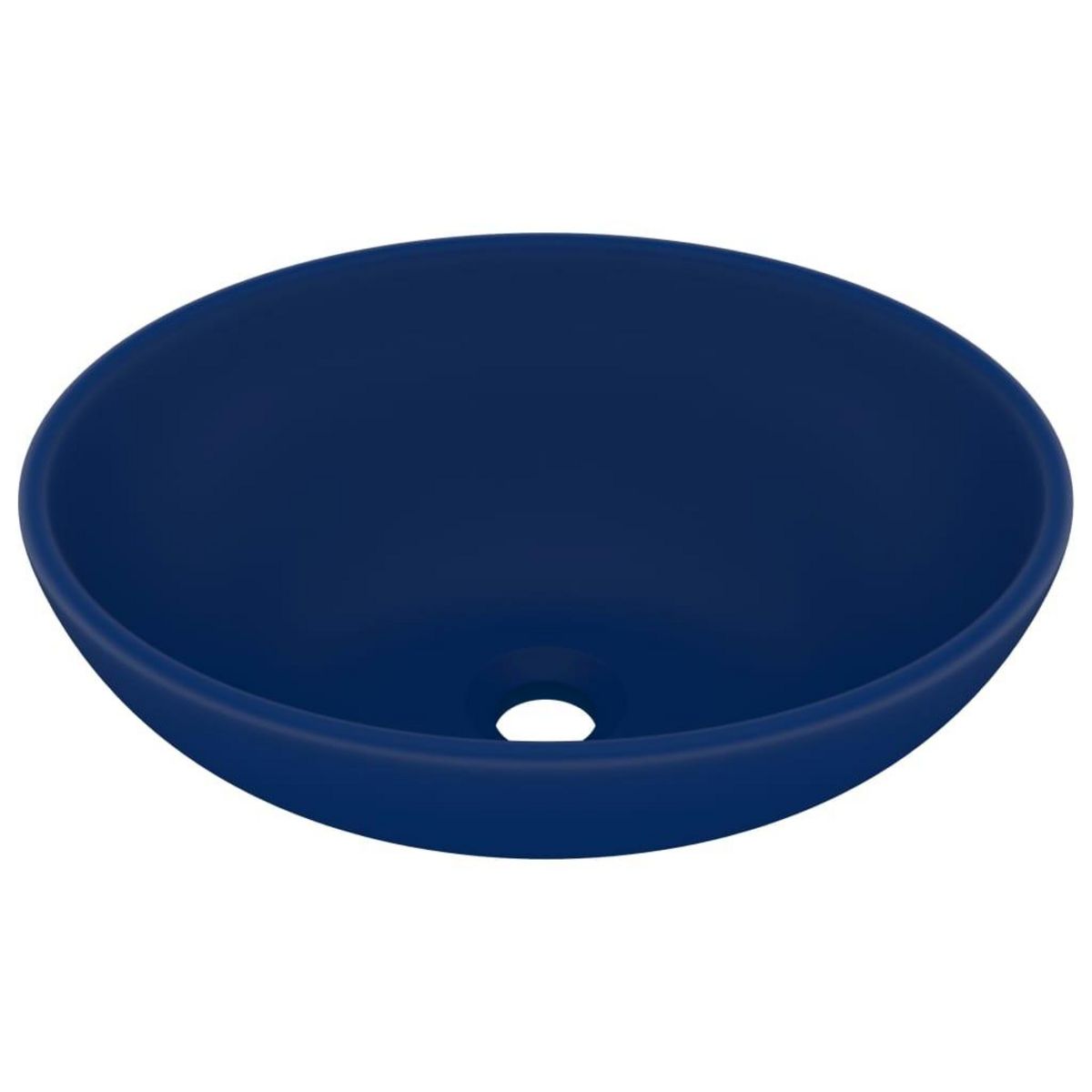 VIDAXL Lavabo ovale de luxe Bleu fonce mat 40x33 cm Ceramique