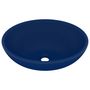 Voir la diapositive 2 : VIDAXL Lavabo ovale de luxe Bleu fonce mat 40x33 cm Ceramique