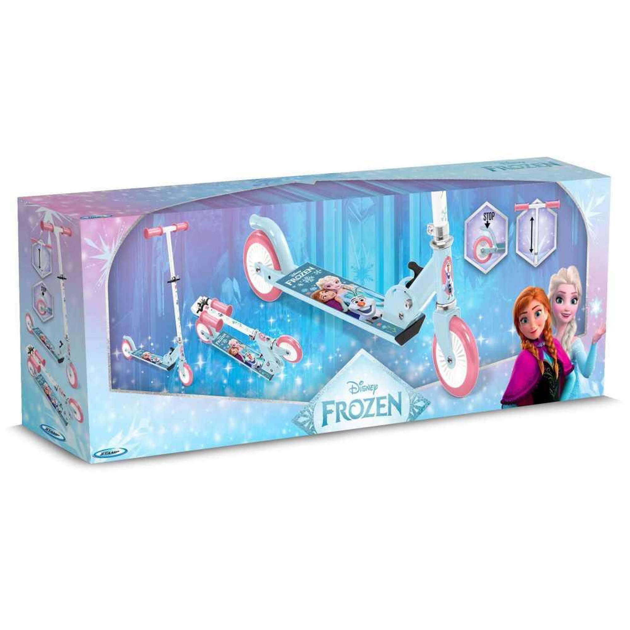 Voir la diapositive 2 : REINE DES NEIGES Trottinette enfant pliable - LA REINE DES NEIGES - RN246042 - Bleu