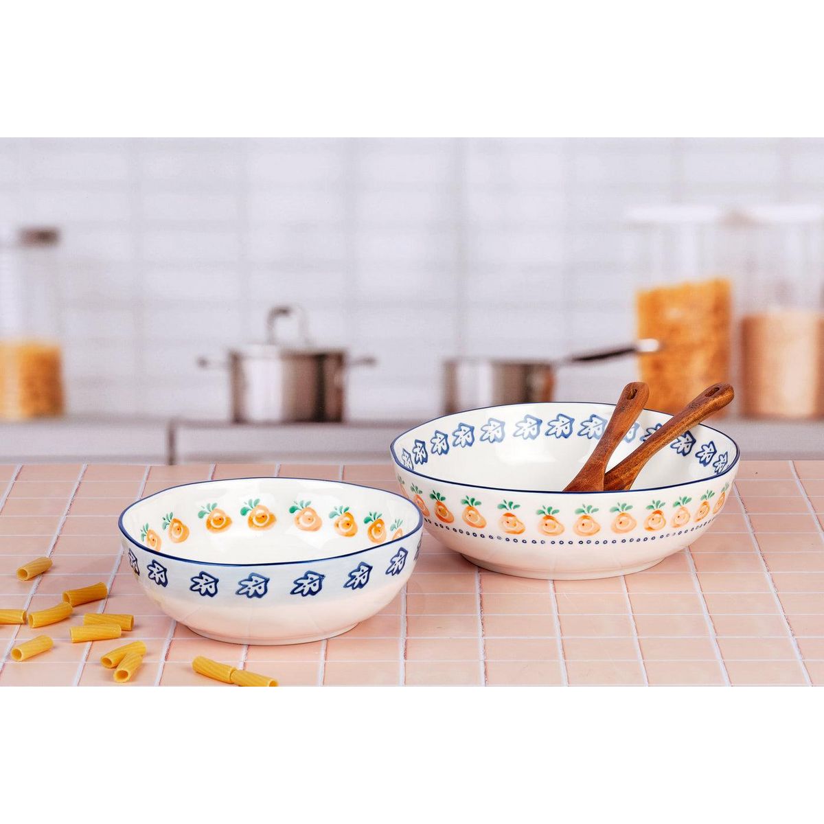 BJORN Saladier NAPOLI Ø23,5cm et Ø28cm - 2 pièces - Agrume