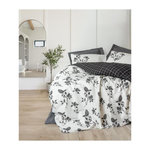 GENERIQUE Parure de lit - 129CTN64832 - 1 housse de couette 220 x 240 cm + 2 taies d'oreiller 60 x 60 cm - 100% coton ranforcé - Anthraci