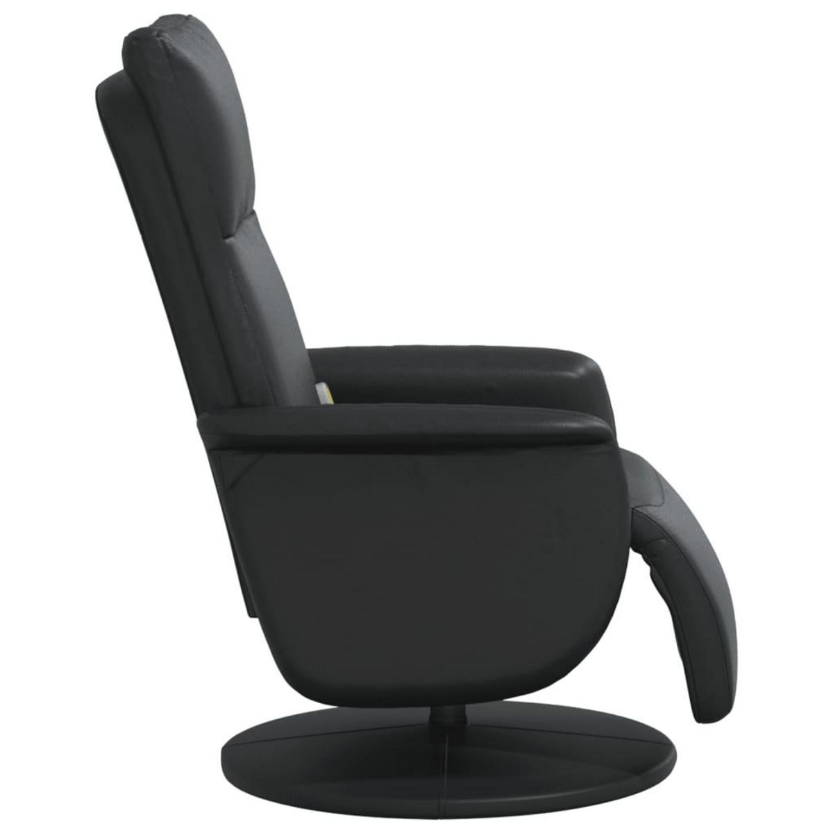 VIDAXL Fauteuil inclinable de massage repose-pieds noir similicuir