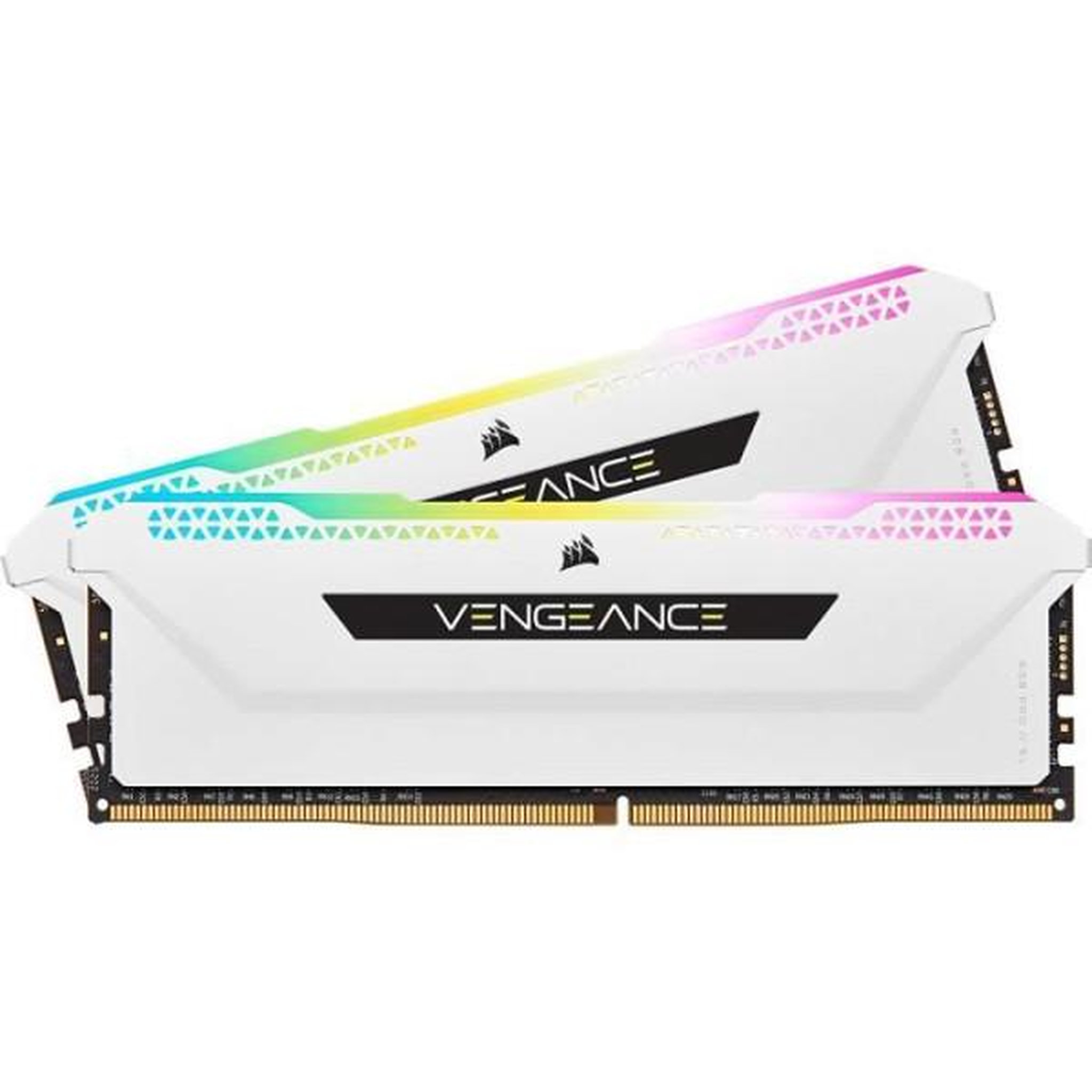 Corsair Mémoire RAM - CORSAIR - Vengeance RGB Pro SL DDR4 - 32GB 2x16GB DIMM - 3200 MHz - 1.35V - Blanc (CMH32GX4M2E3200C)