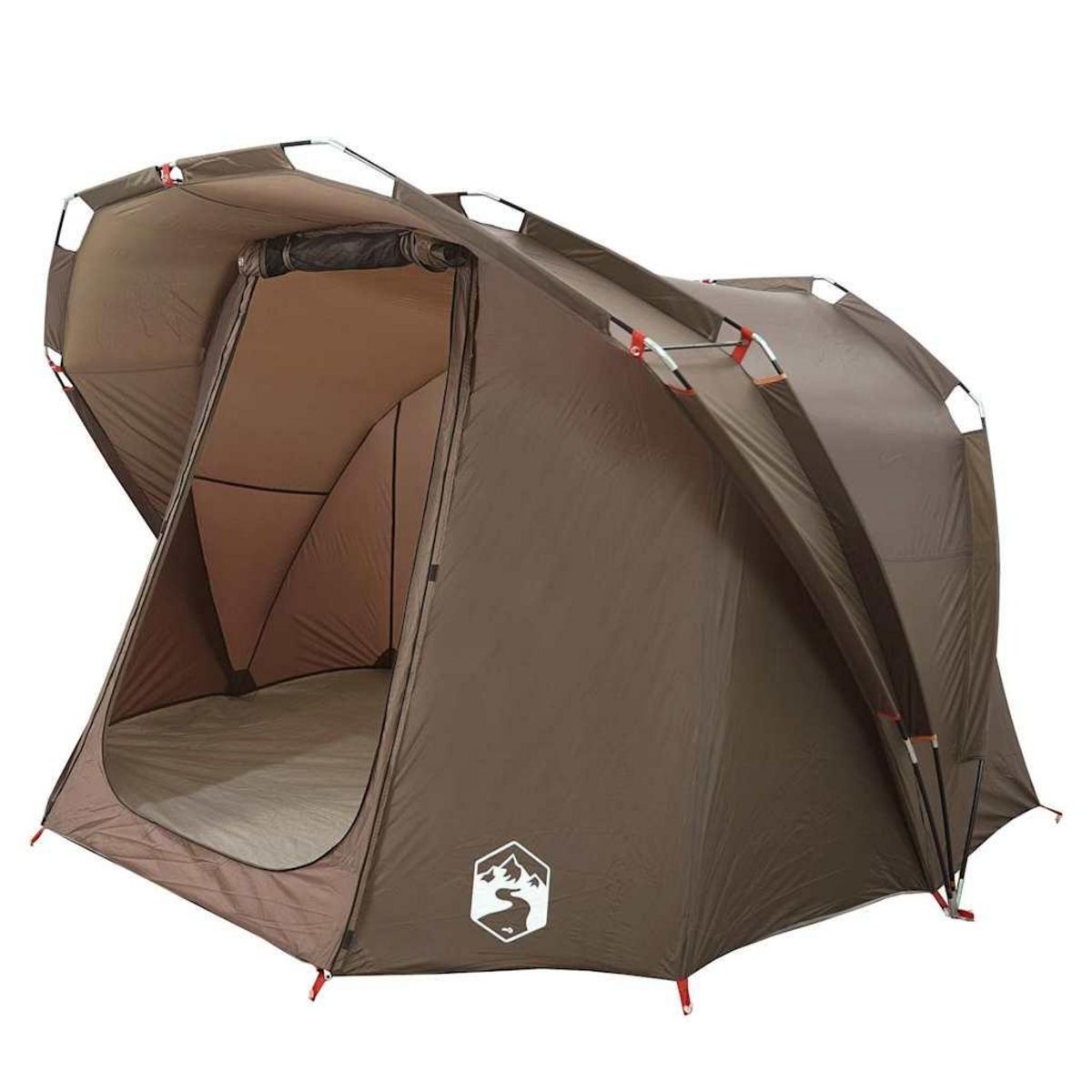 VIDAXL Tente de peche 4 personnes marron impermeable