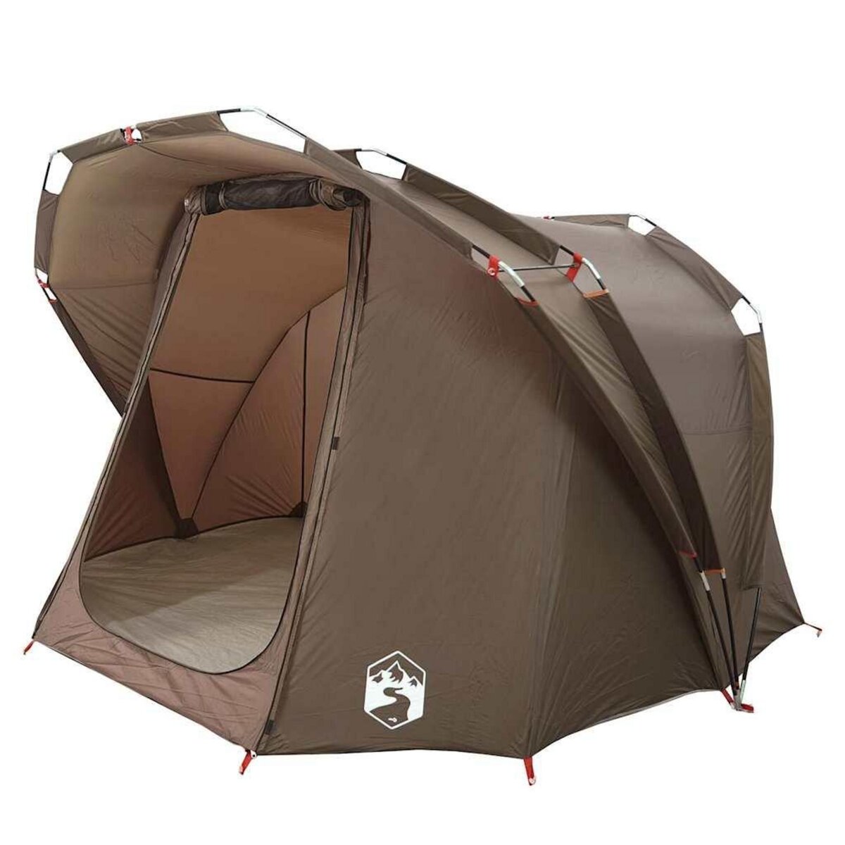 VIDAXL Tente de peche 4 personnes marron impermeable