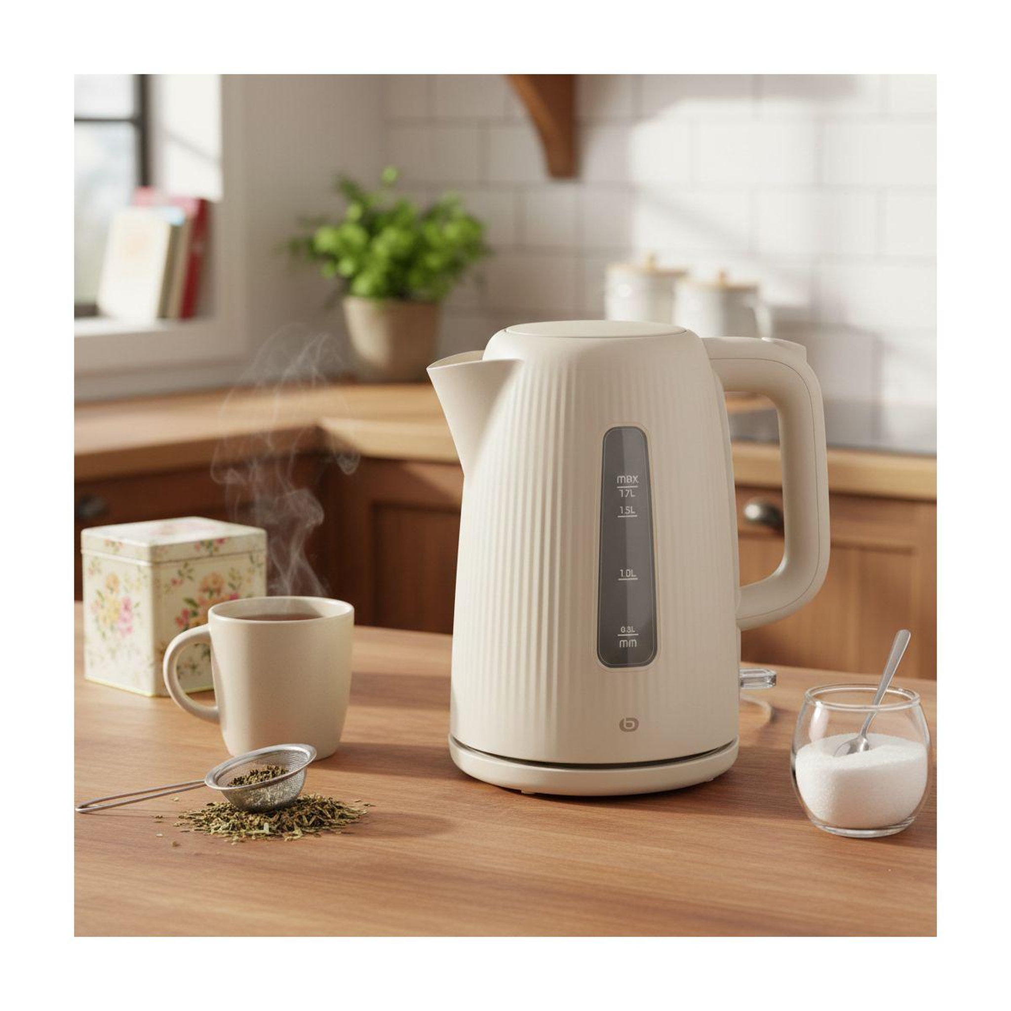 Voir la diapositive 5 : ESSENTIEL B Bouilloire bouilloire ebl beige à motif