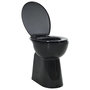 Voir la diapositive 2 : VIDAXL Toilette haute sans bord fermeture douce 7 cm Ceramique Noir