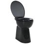 Voir la diapositive 2 : VIDAXL Toilette haute sans bord fermeture douce 7 cm Ceramique Noir