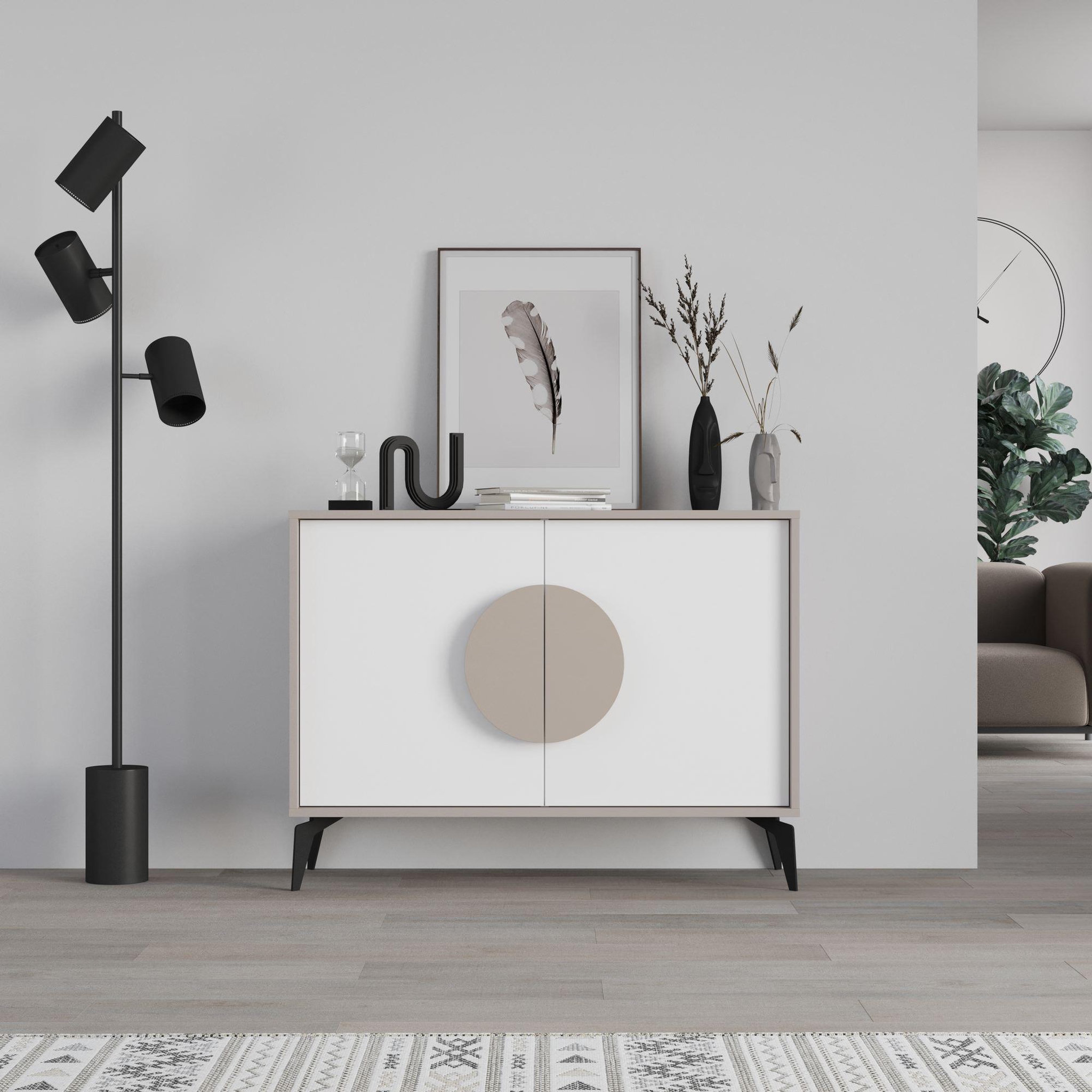 Voir la diapositive 2 : Habitat et Jardin Buffet en bois  Gora  - 110 x 36 x 82 cm - Moka léger