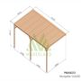 Voir la diapositive 3 : JARDIDECO Pergola adossée en bois Montpellier 500 x 300 cm - Maderland