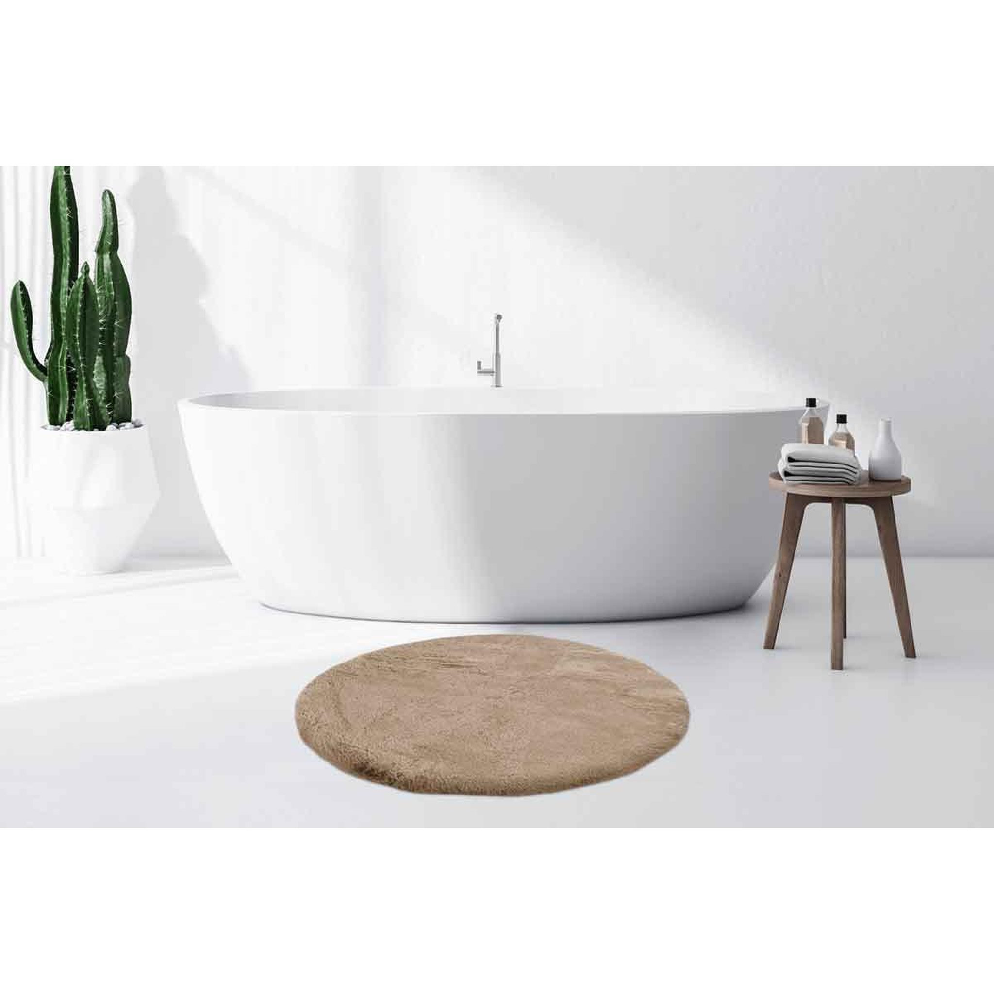 Voir la diapositive 5 : Paris Prix Tapis de bain antidérapant  rabbit  100cm beige