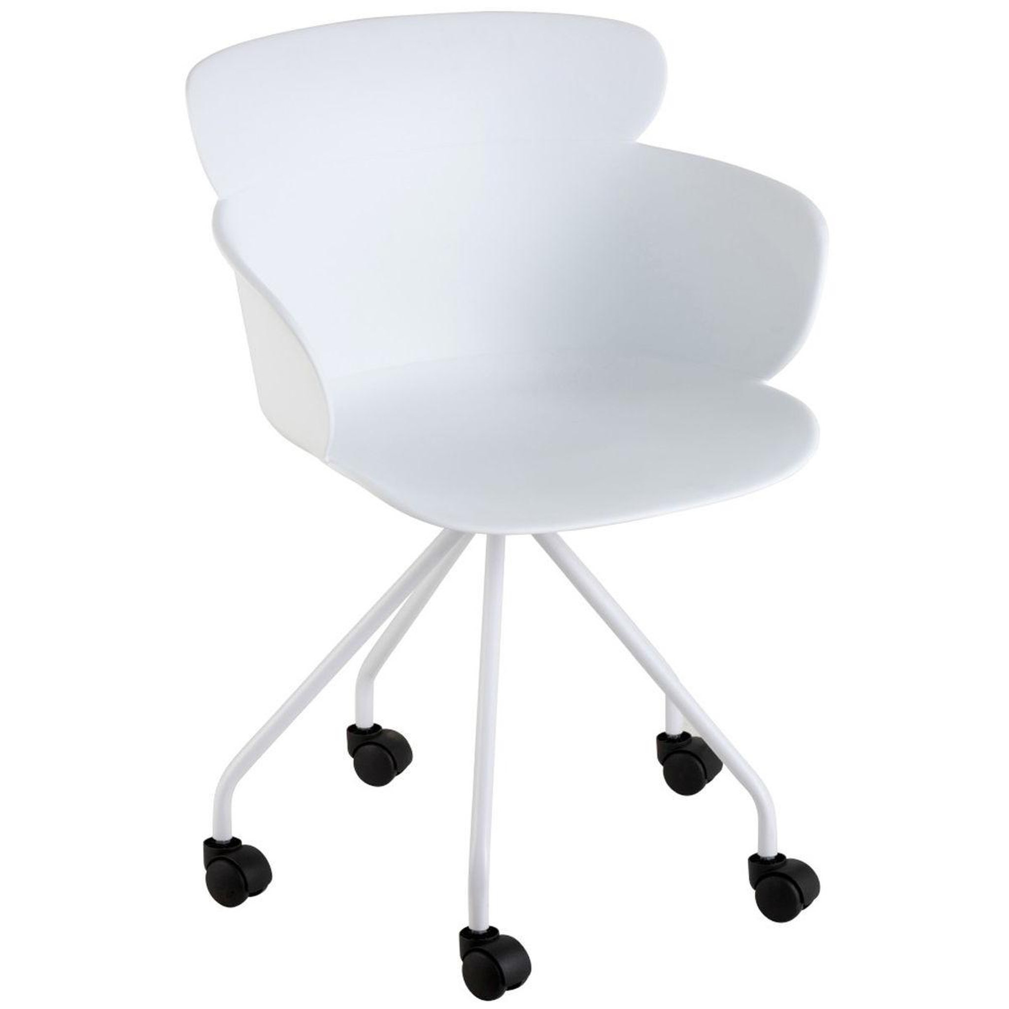 Voir la diapositive 1 : J-LINE Fauteuil de bureau design  eva  81cm blanc