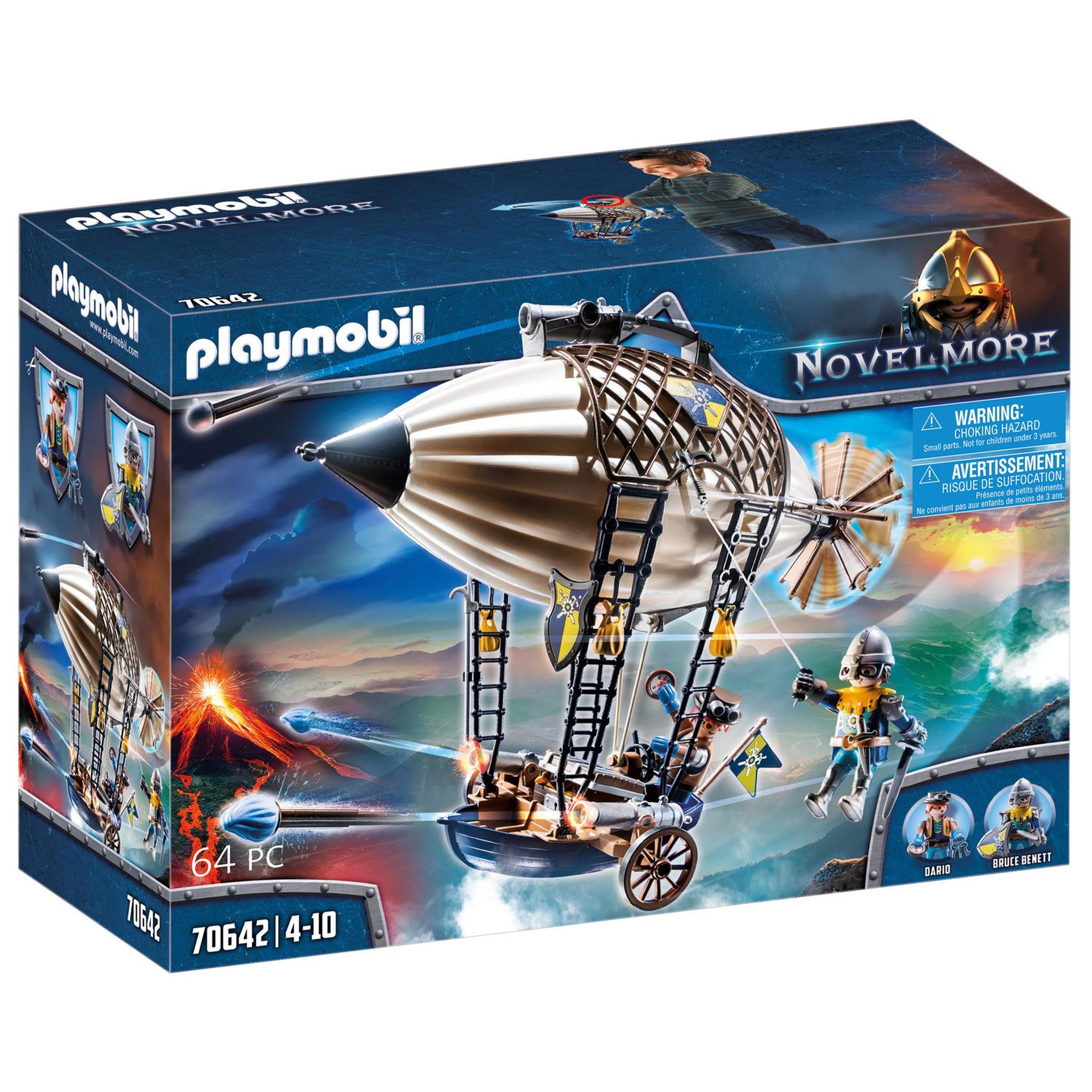 Voir la diapositive 1 : PLAYMOBIL 70642 Novelmore - Aérostat de Dario