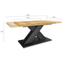 Voir la diapositive 5 : ID MARKET Table à manger extensible rectangle ALICIA 6-10 personnes bois et noir 160-200 cm