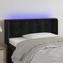 Voir la diapositive 1 : VIDAXL Tete de lit a LED Noir 93x16x78/88 cm Velours