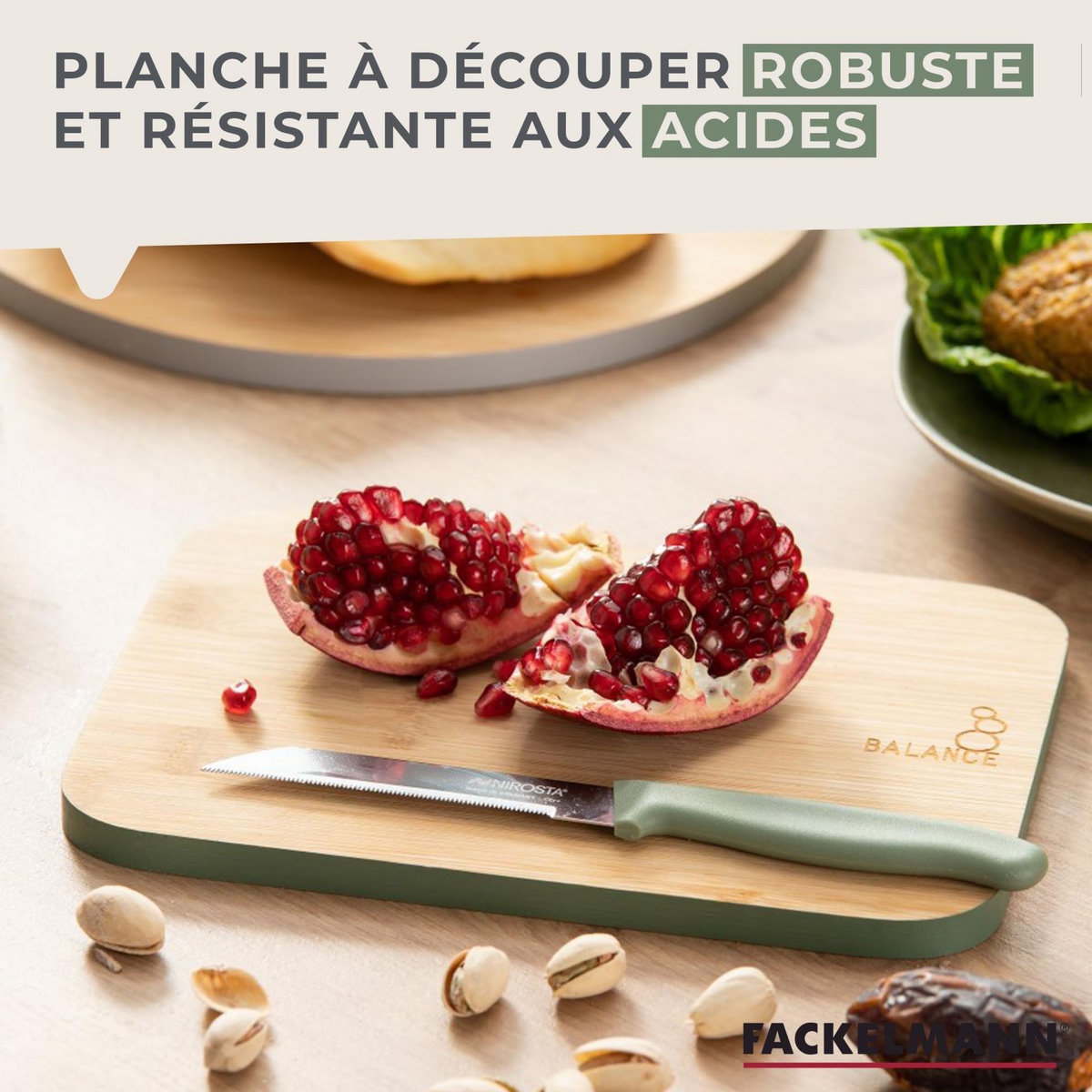 Fackelmann Planche à découper en bambou 21 x 15 cm Fackelmann Balance