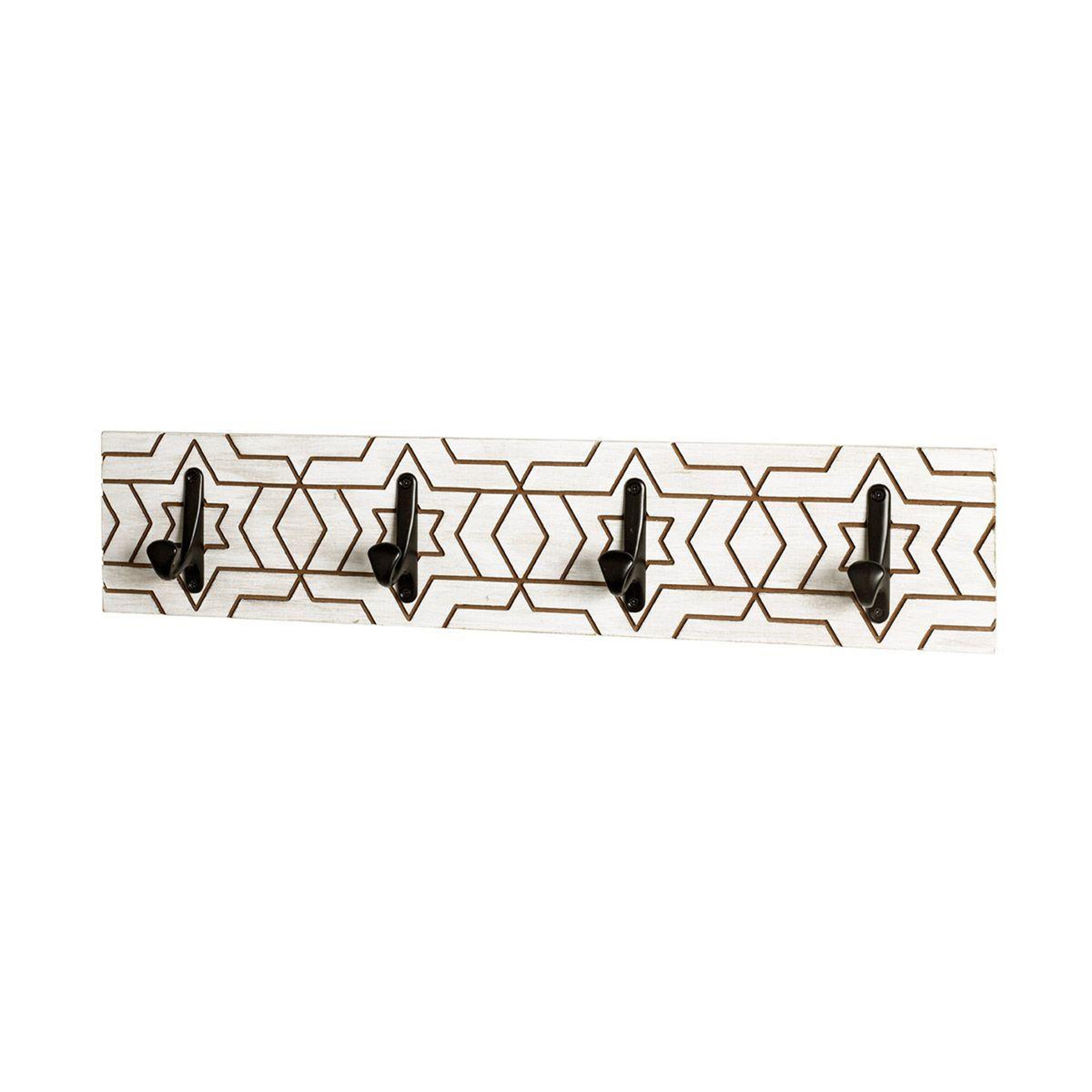 Paris Prix Patère murale design  fraisé  60cm blanc & noir