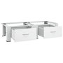 Voir la diapositive 4 : VIDAXL Socle double pour lave-linge et seche-linge avec tiroirs Blanc