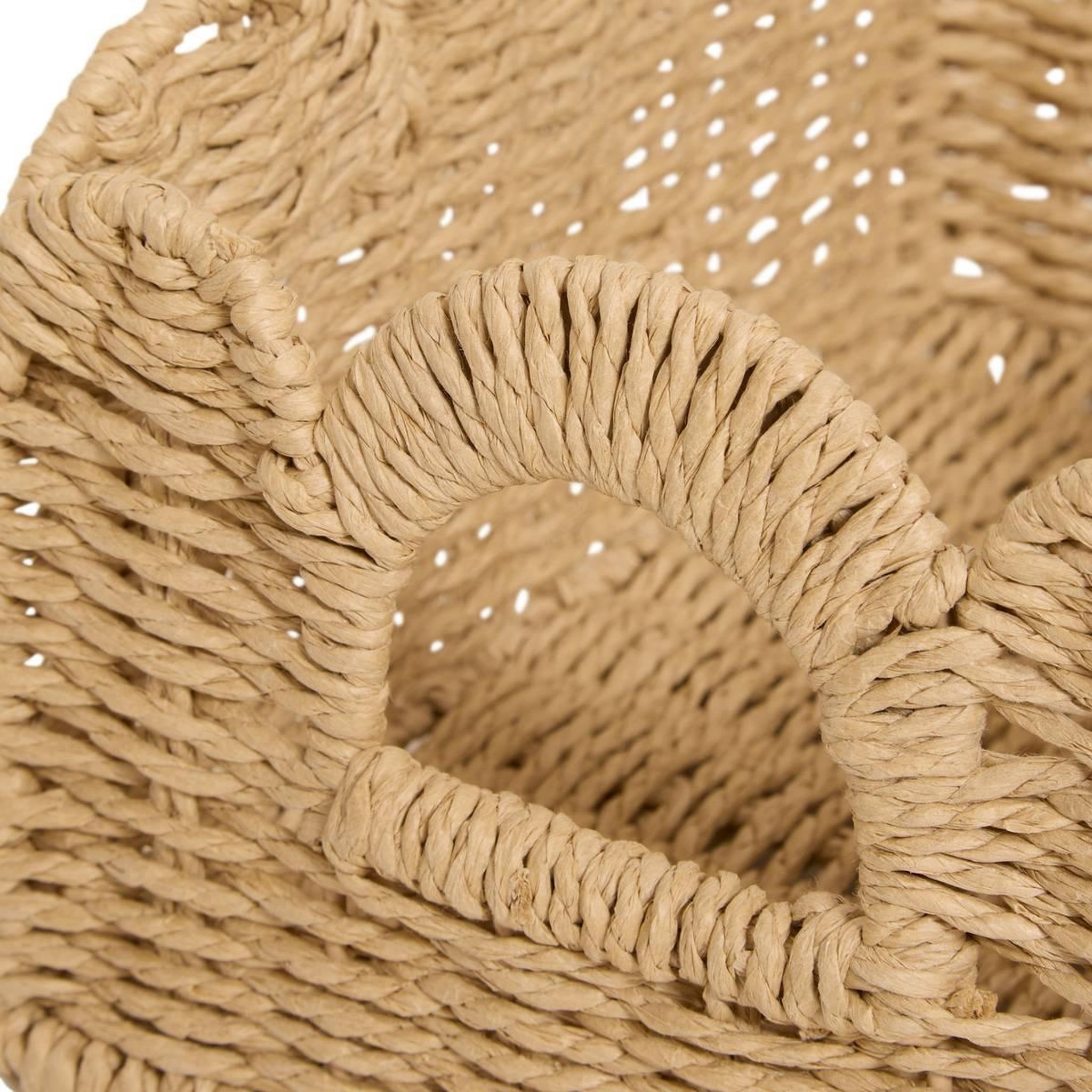 Voir la diapositive 6 : ATMOSPHERA Lot de 3 cagettes à festons  cyrielle  35cm naturel