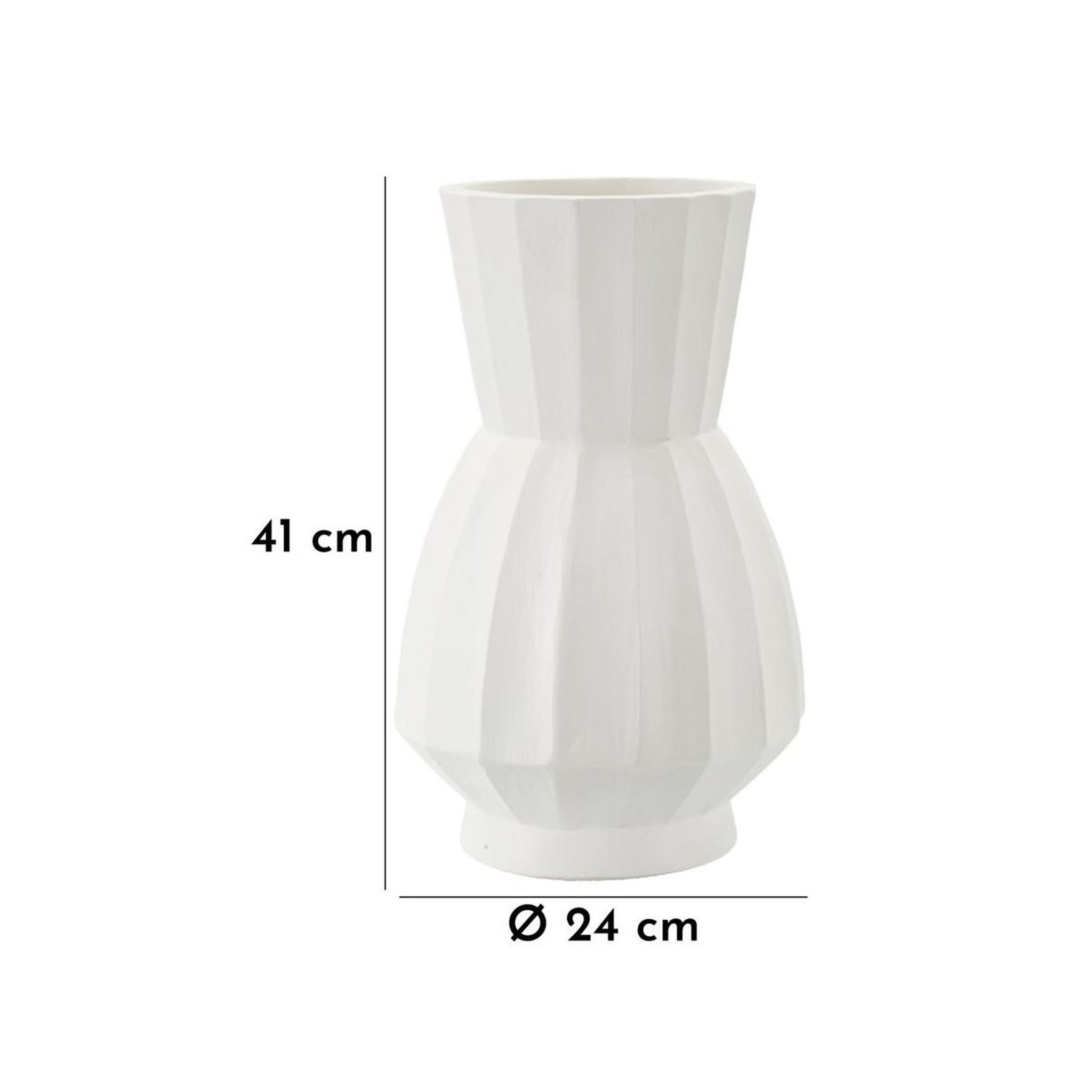 Voir la diapositive 5 : Paris Prix Vase design  glint  41cm blanc