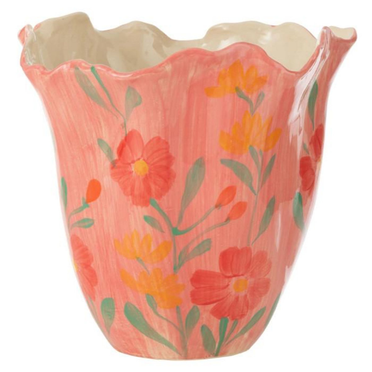 Paris Prix Vase Déco Fleurs en Argile  Alegria  32cm Rose