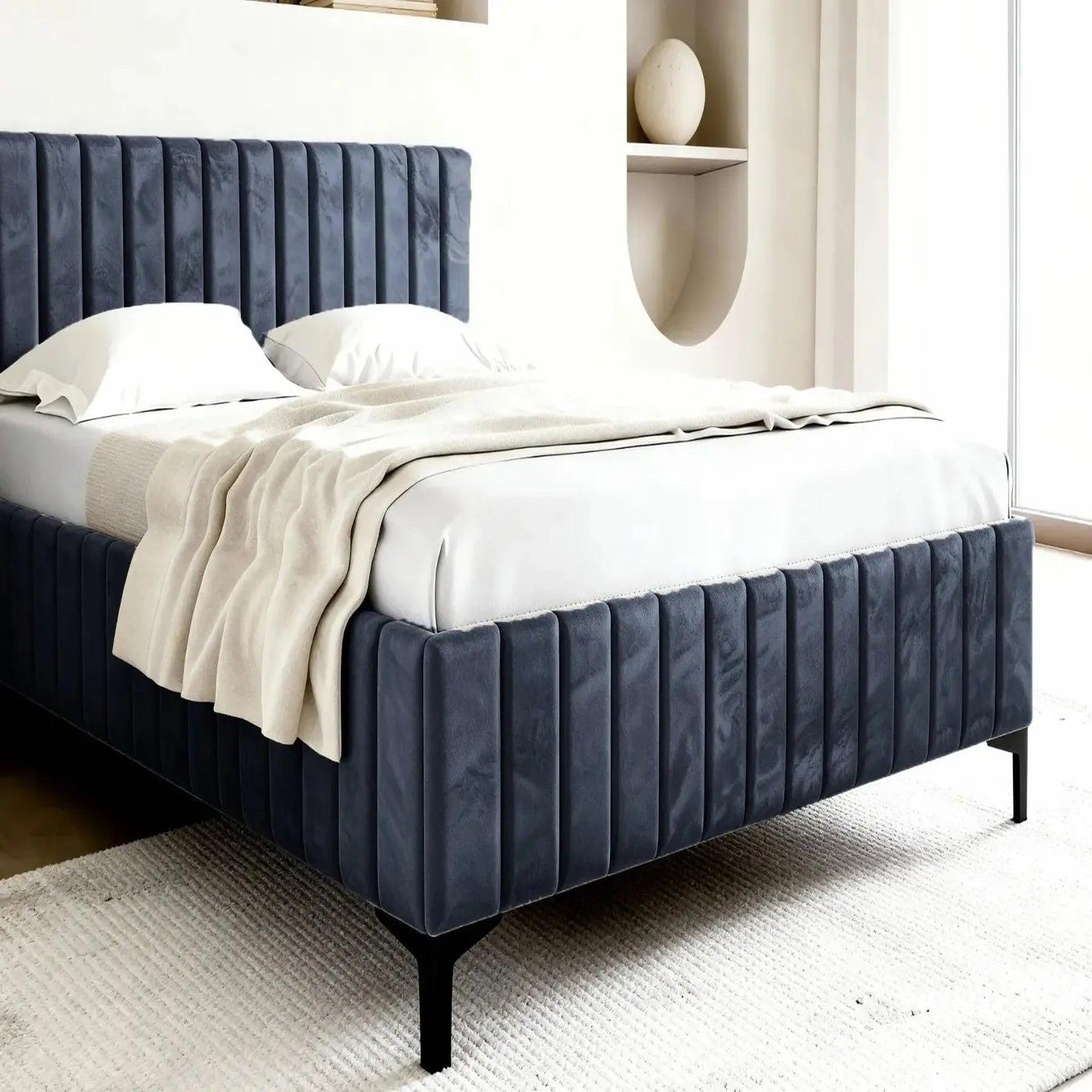 Voir la diapositive 4 : CASANOVA PARIS Eden - lit coffre tissu velours