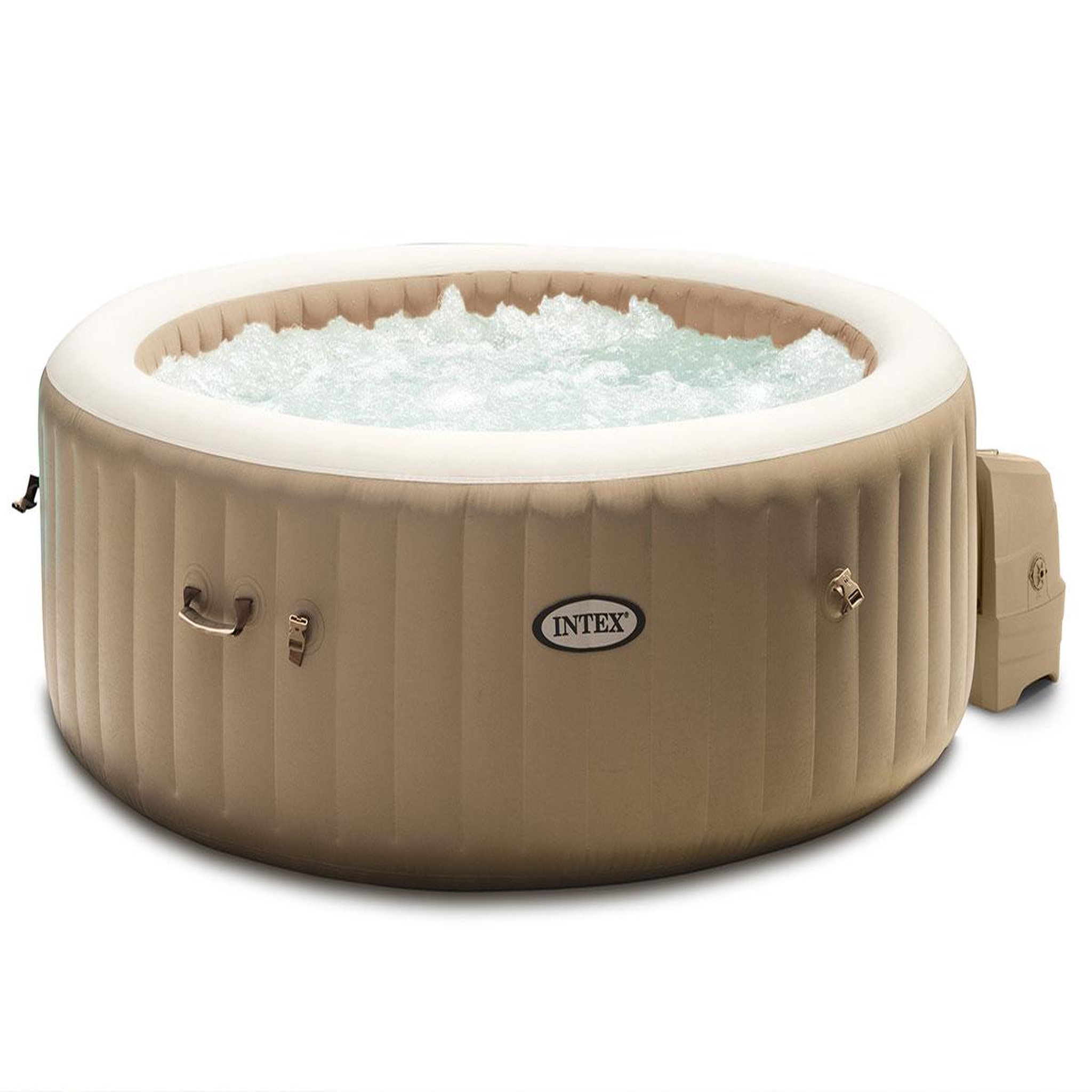 Voir la diapositive 3 : INTEX Spa gonflable PureSpa Sahara rond Bulles 4 places + Couverture thermique - Intex