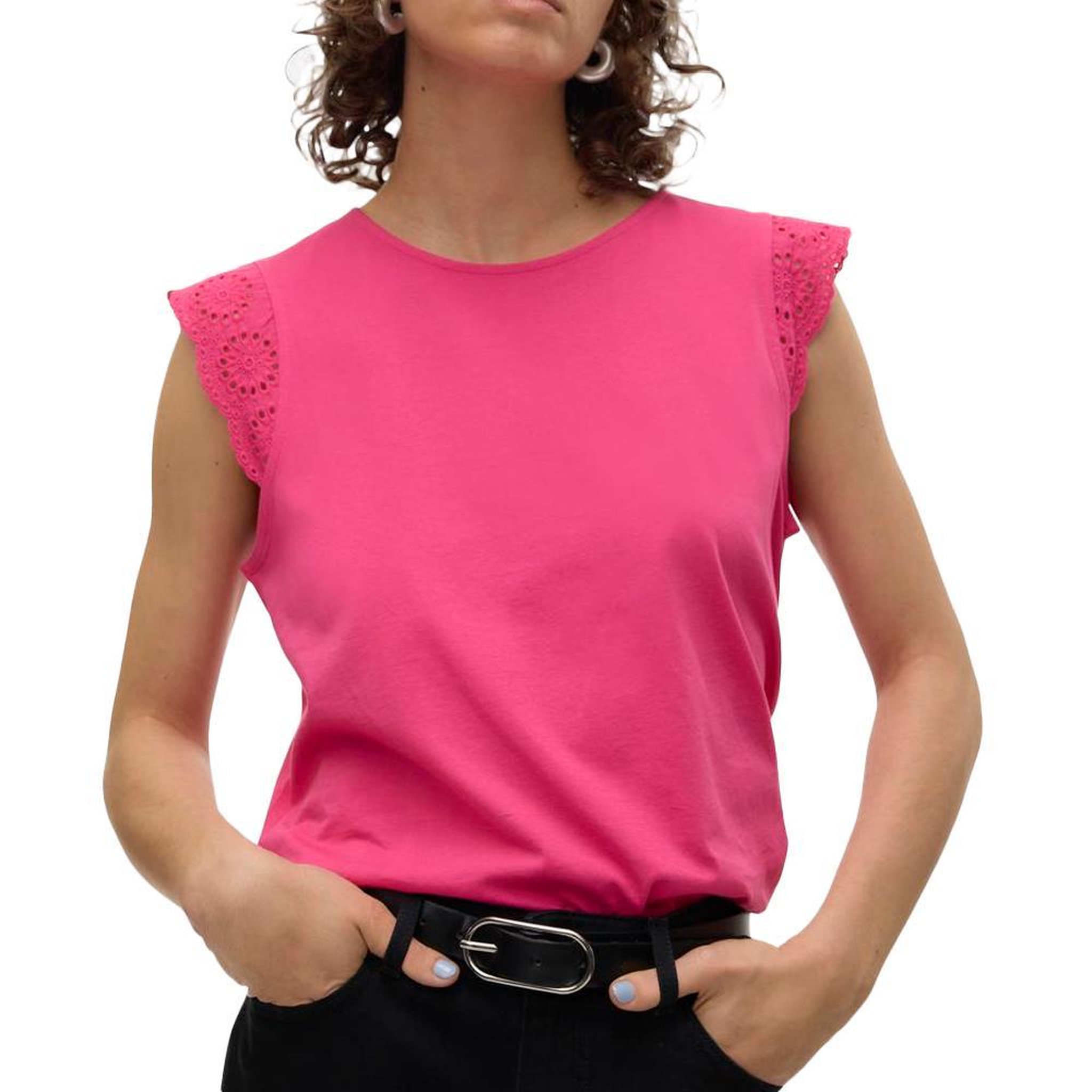 Vero Moda Top Or Femme Vero Moda Vmemily Sl Gathering Top Jrs Noos 10305210 R°Y. Coloris disponibles : Rose