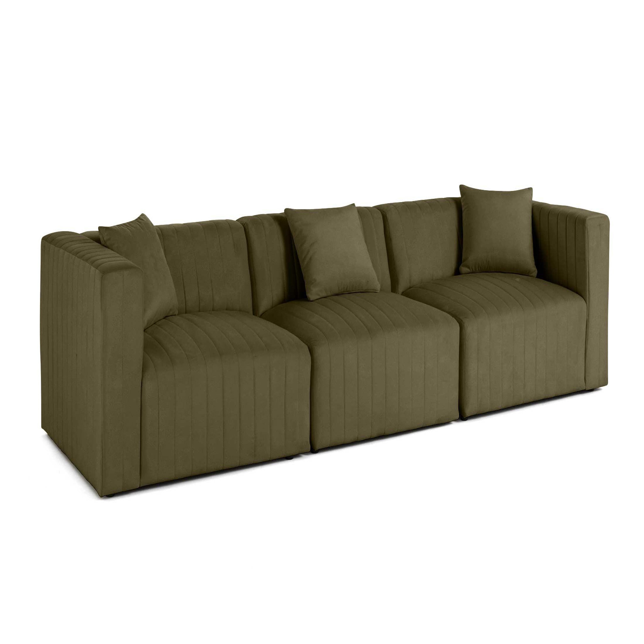 Voir la diapositive 5 : BEST MOBILIER Nova - canapé modulable 3 places - en velours