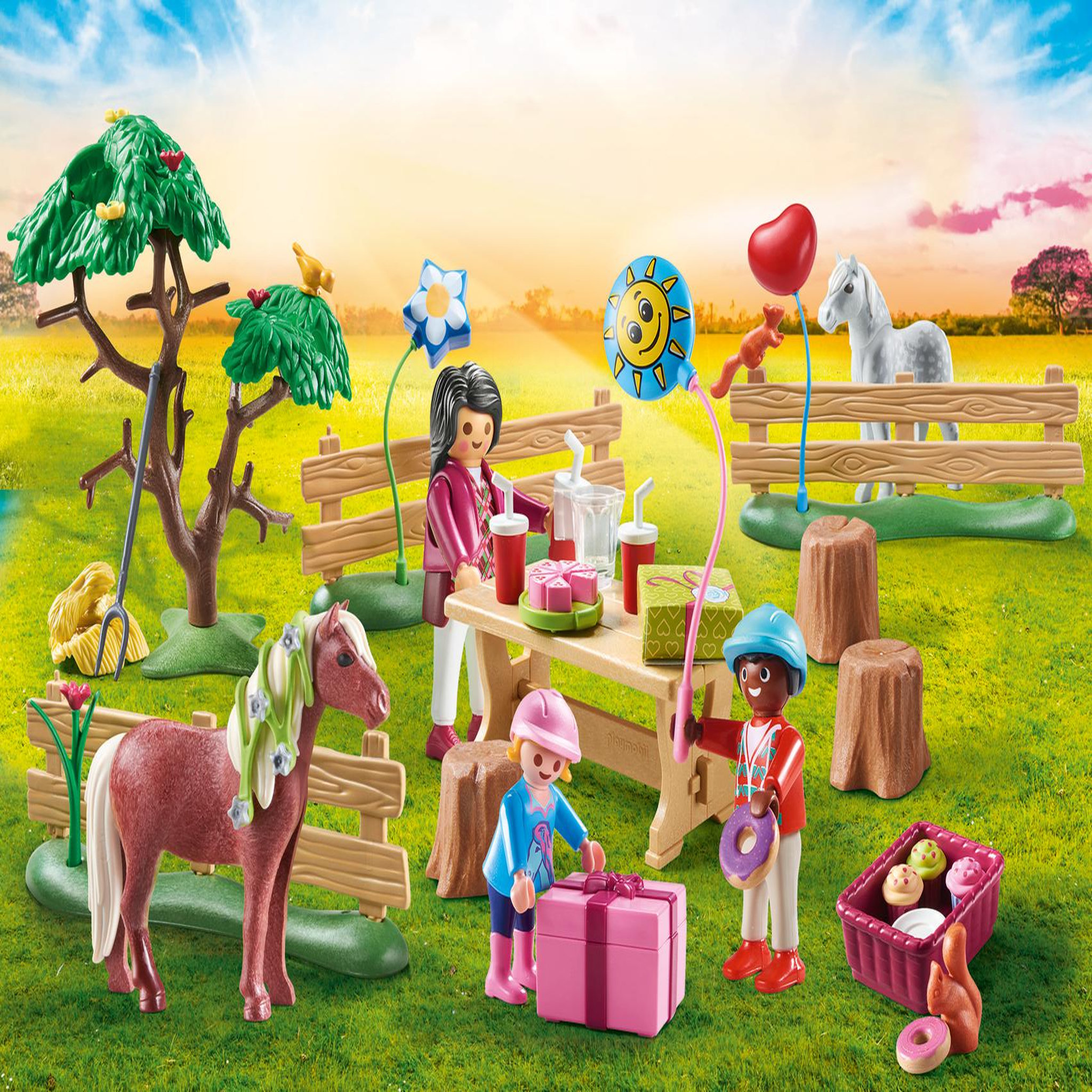 Voir la diapositive 2 : PLAYMOBIL 70997 - Country - Décoration de fête avec poneys