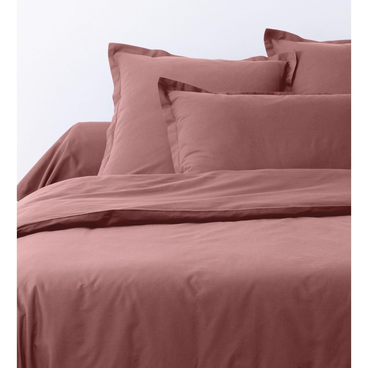 ATELIER DU COTON Parure de drap et drap housse coton 57fils uni