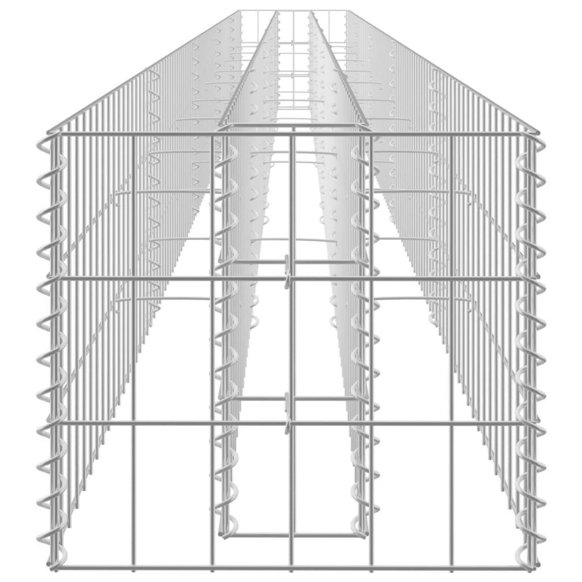 VIDAXL Lit sureleve a gabion Acier galvanise 450x30x30 cm